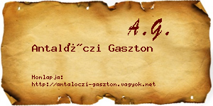 Antalóczi Gaszton névjegykártya